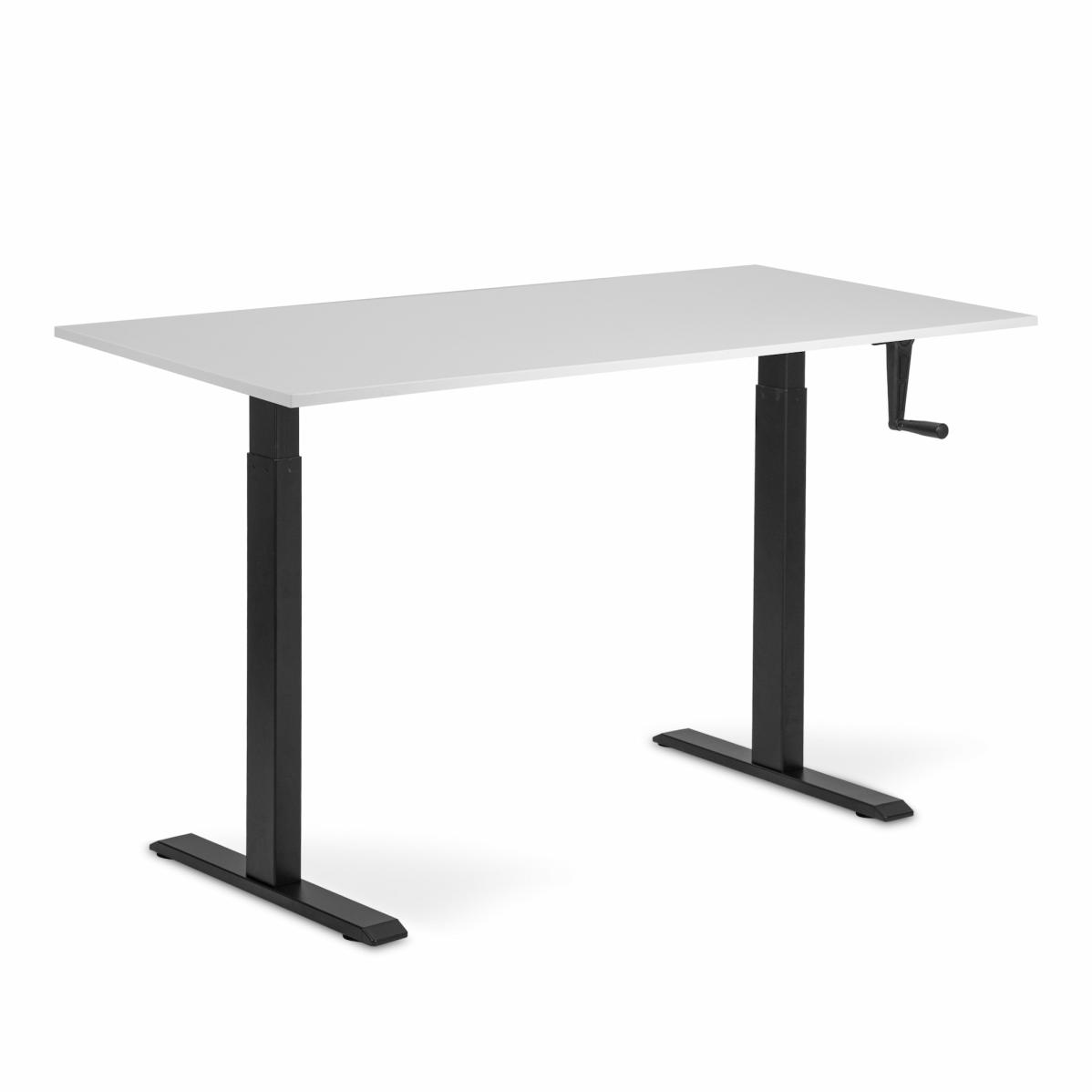 Adjustable table AdapDesk Smart Manual 18мм Crystal White, Space Black, photo 8