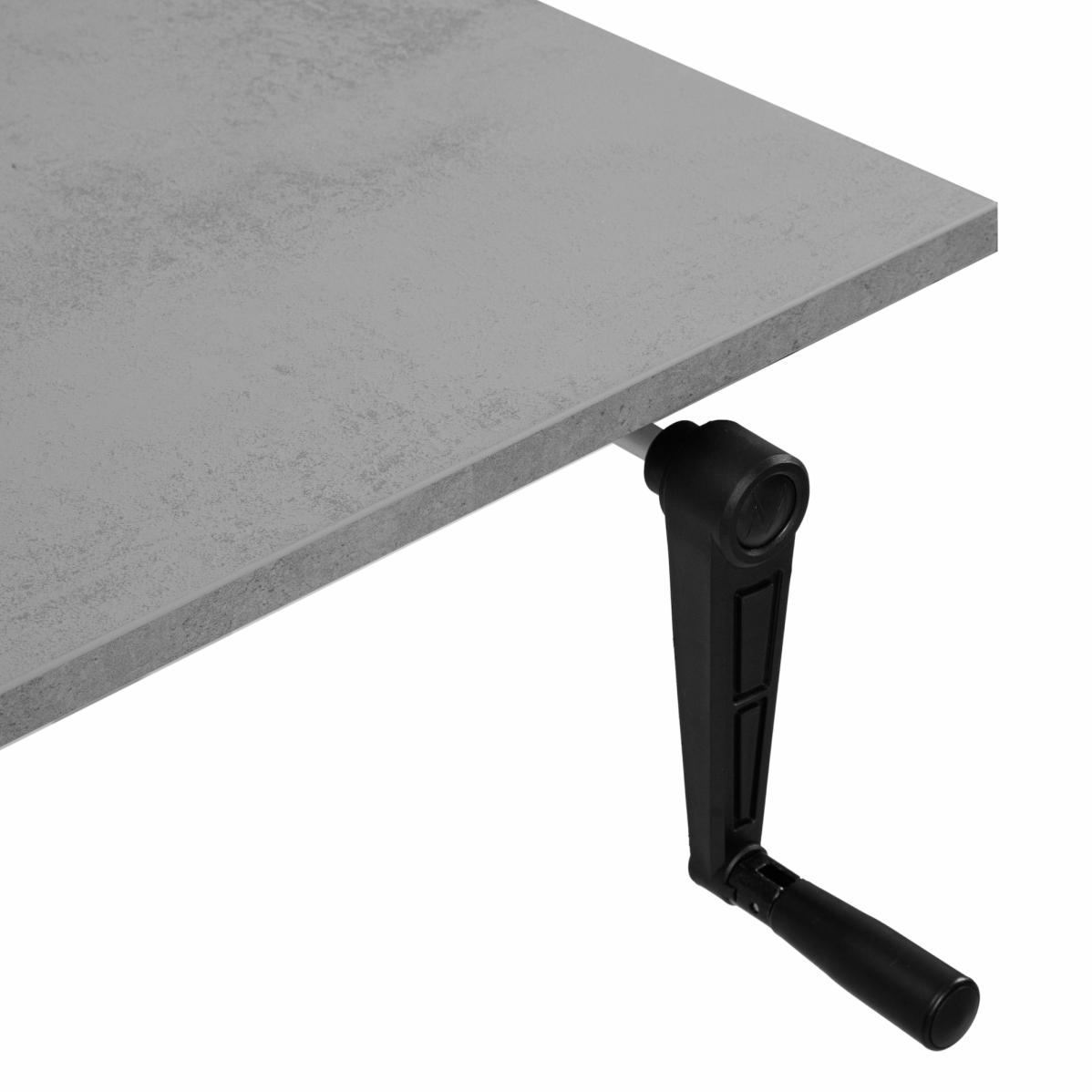 Adjustable table AdapDesk Smart Manual 18мм Smoky Gray, Space Black, photo 2