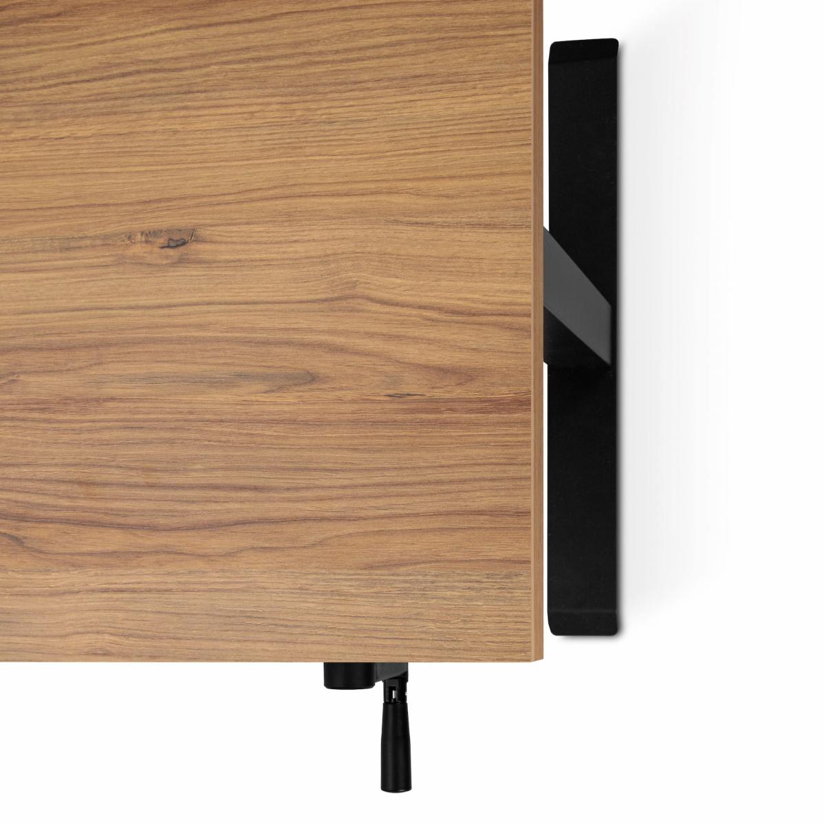 Adjustable table AdapDesk Smart Manual 18мм Golden Wood, Space Black, photo 4