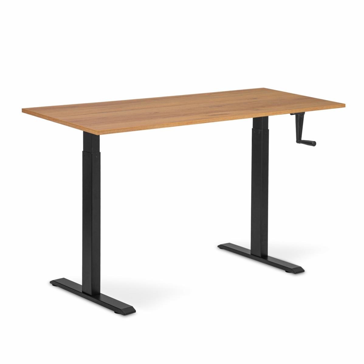 Adjustable table AdapDesk Smart Manual 18мм Golden Wood, Space Black, photo 8