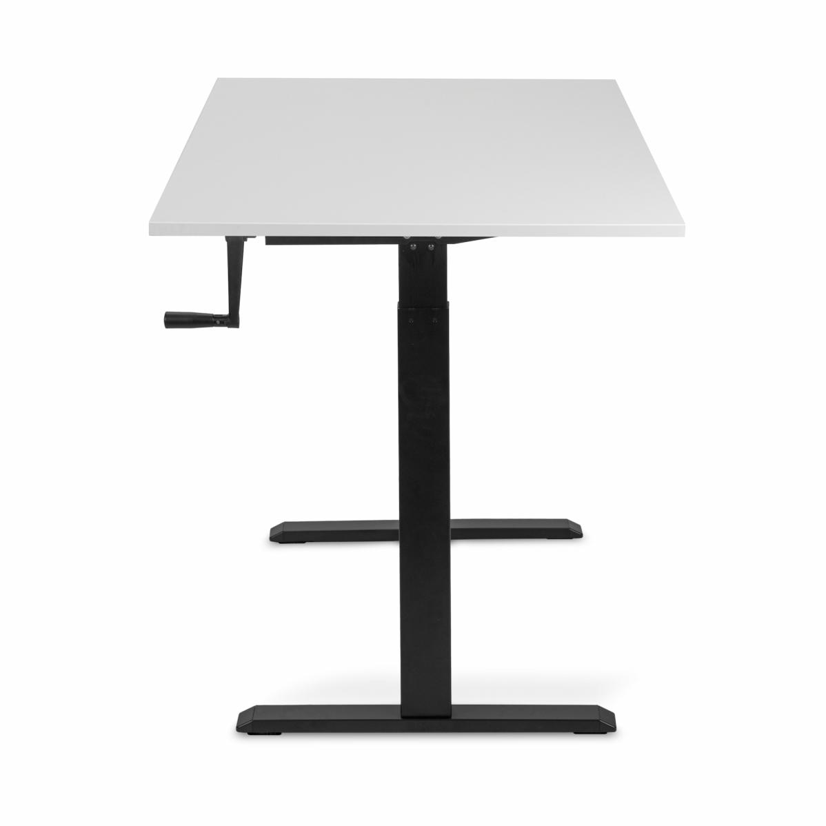 Adjustable table AdapDesk Smart Manual 18мм Crystal White, Space Black, photo 3