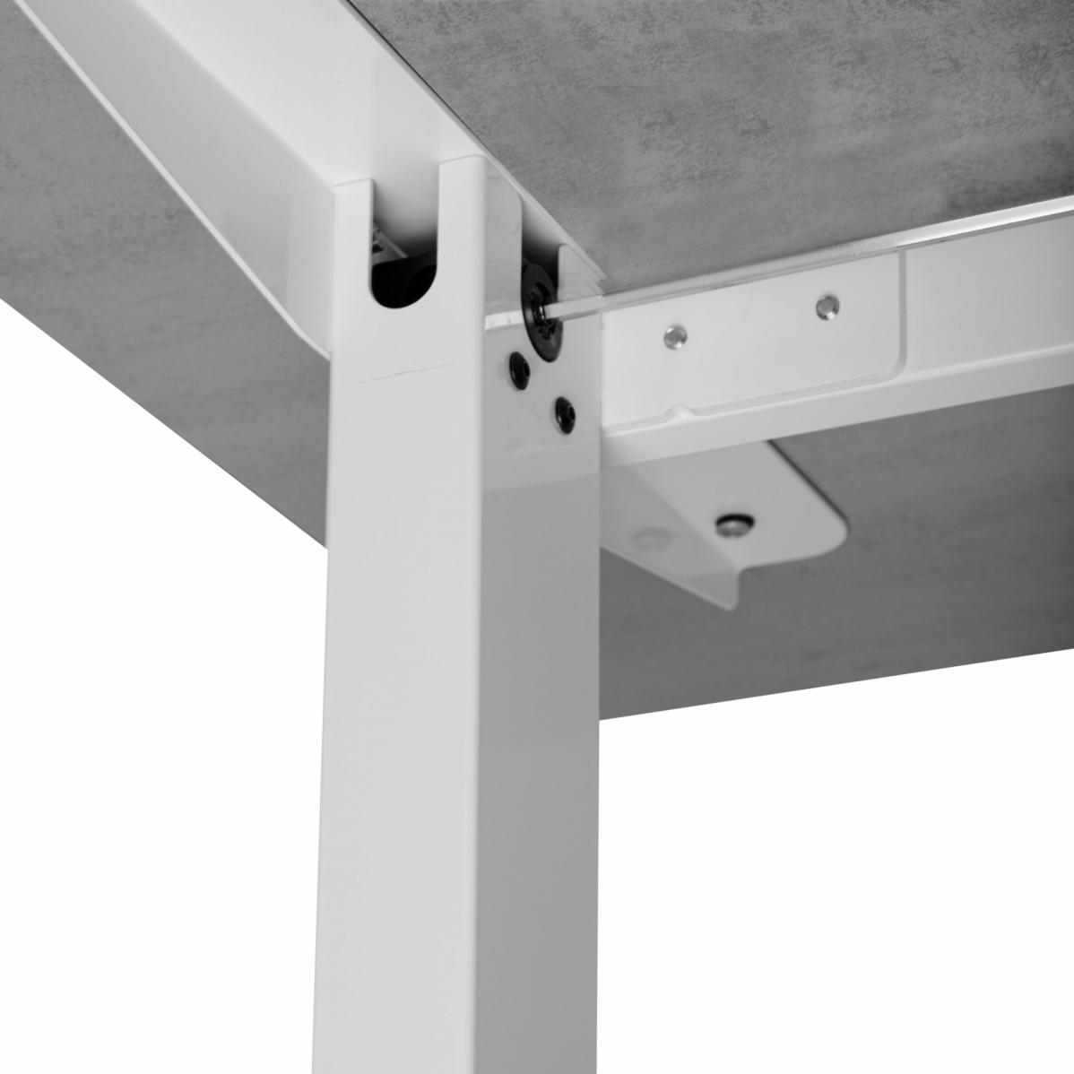 Adjustable table AdapDesk Smart Manual 18мм Smoky Gray, Snow White, photo 6