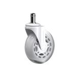 Set (5 pieces) of rubberized castors CASTORS 65 White