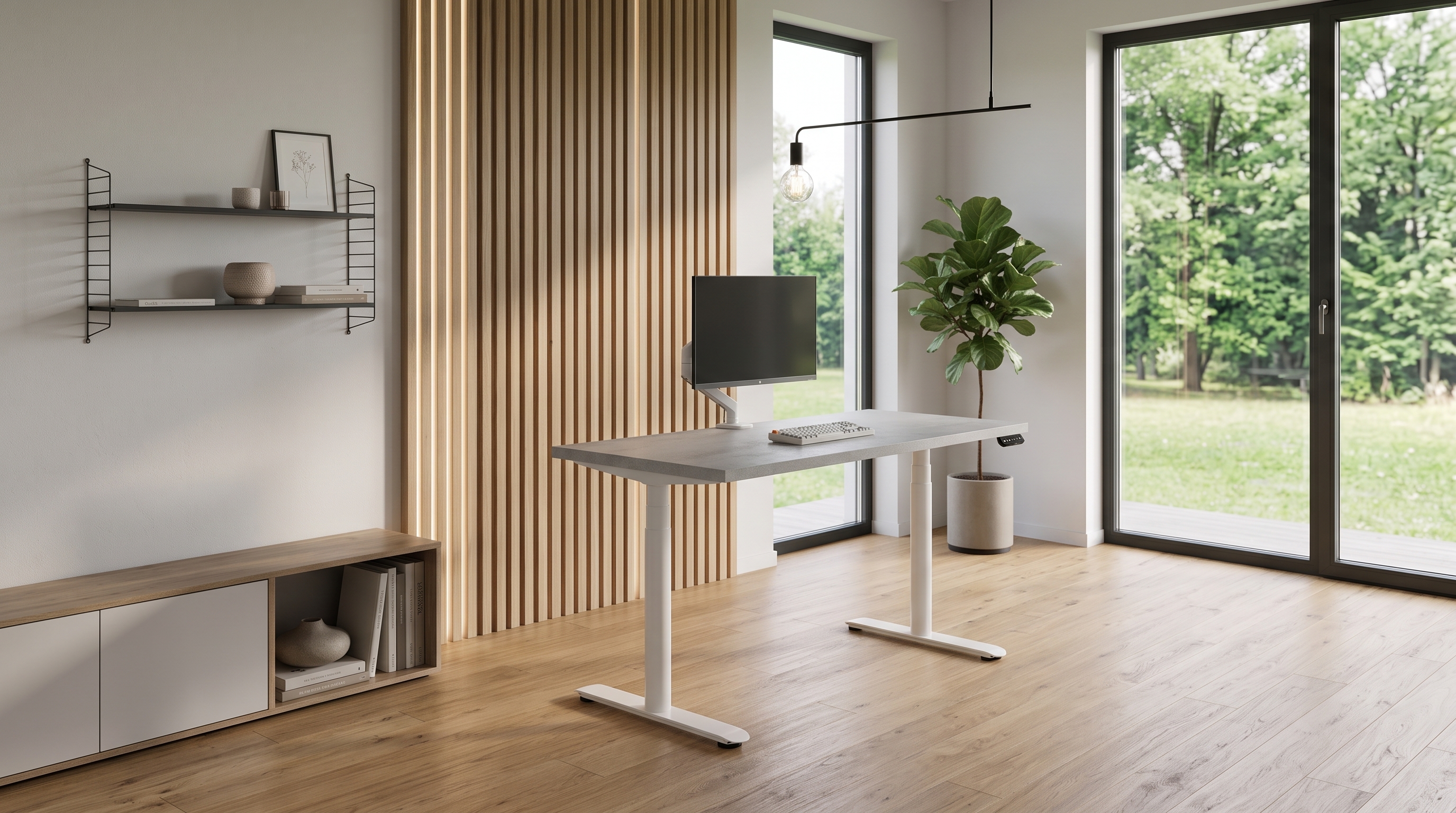 Adjustable table AdapDesk Smart 2 Motor Pro Speed 36мм Smoky Gray, Snow White