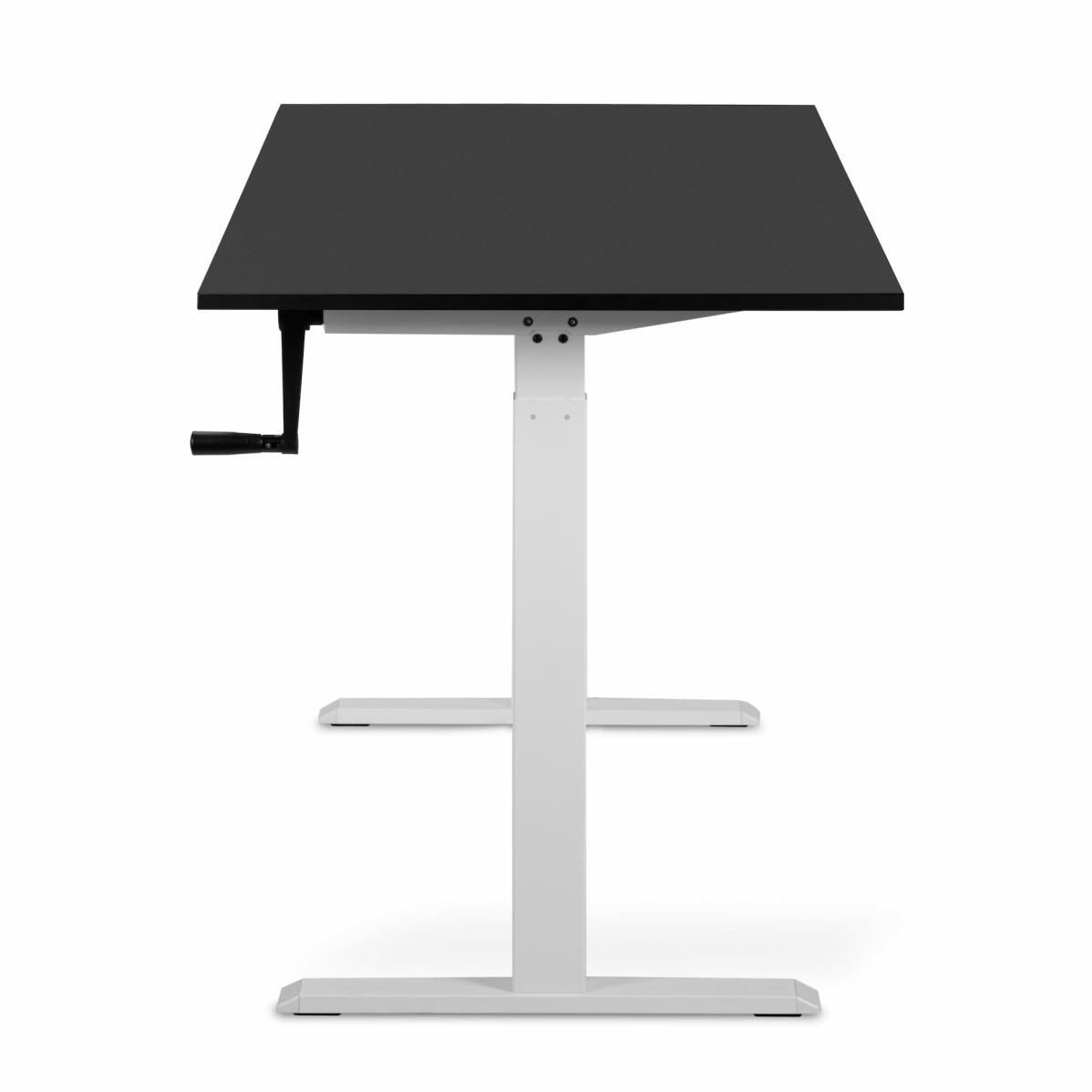 Adjustable table AdapDesk Smart Manual 18мм Deep Black, Snow White, photo 3