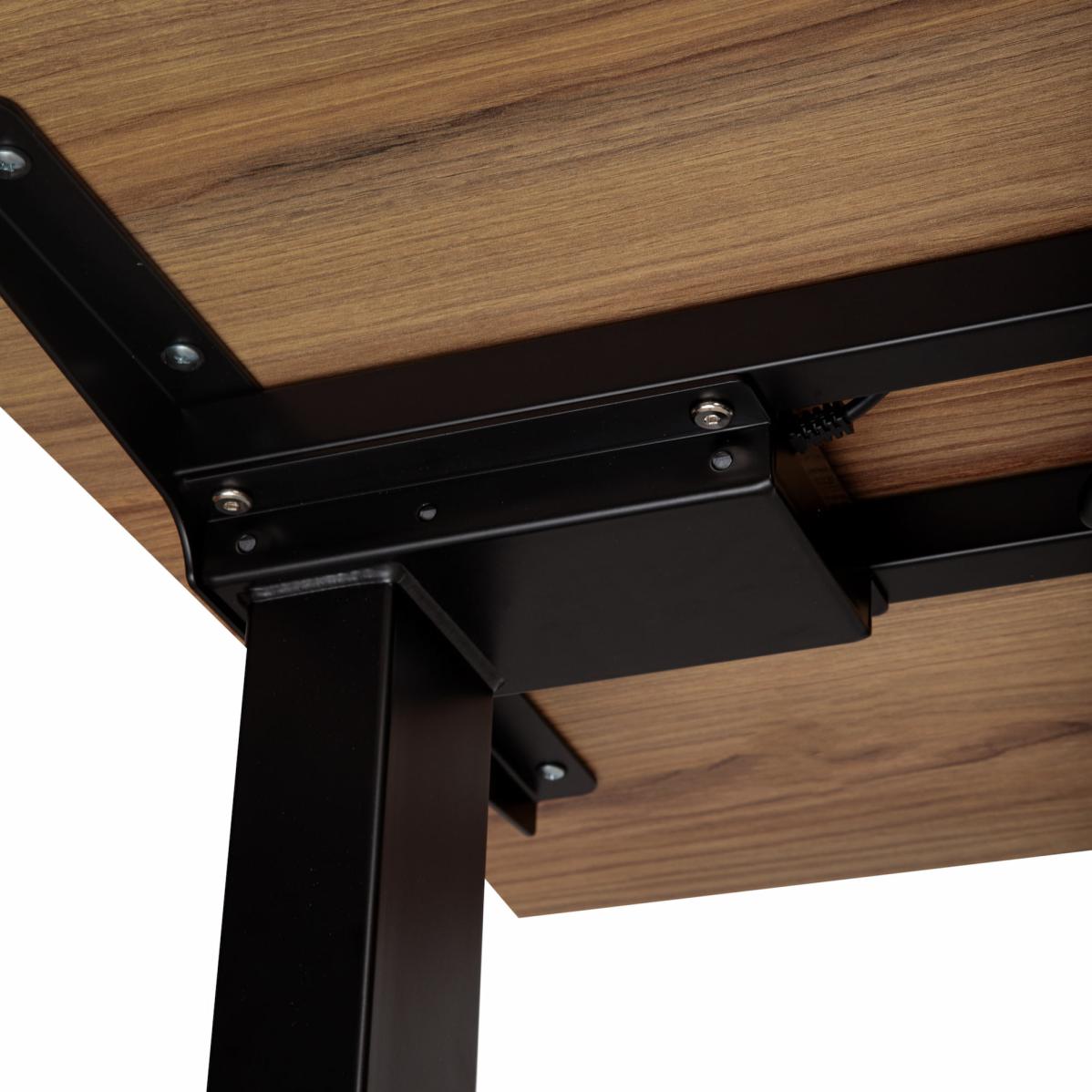Adjustable table AdapDesk Smart 2 Motor 18mm Golden Wood, Space Black, photo 6