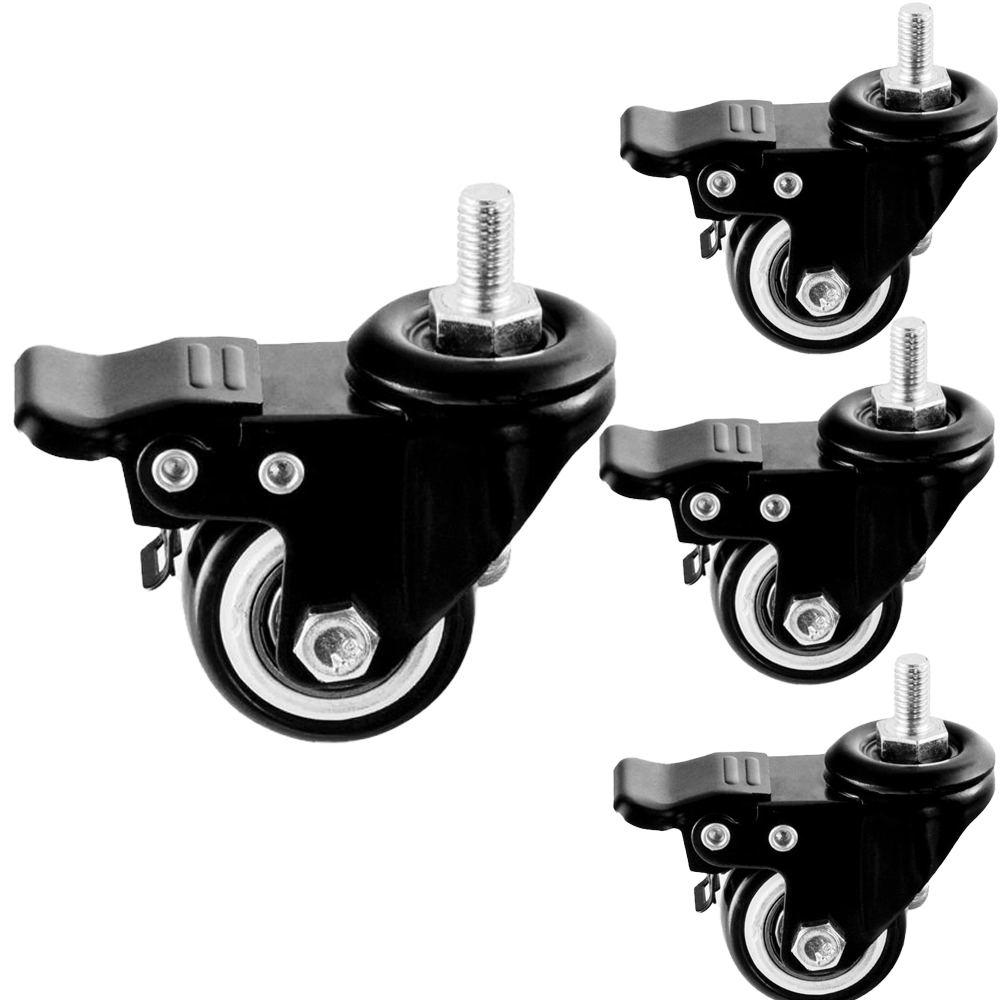 Set (4 pieces) of rubberized castors for the Smart Desk fix Black, photo 1