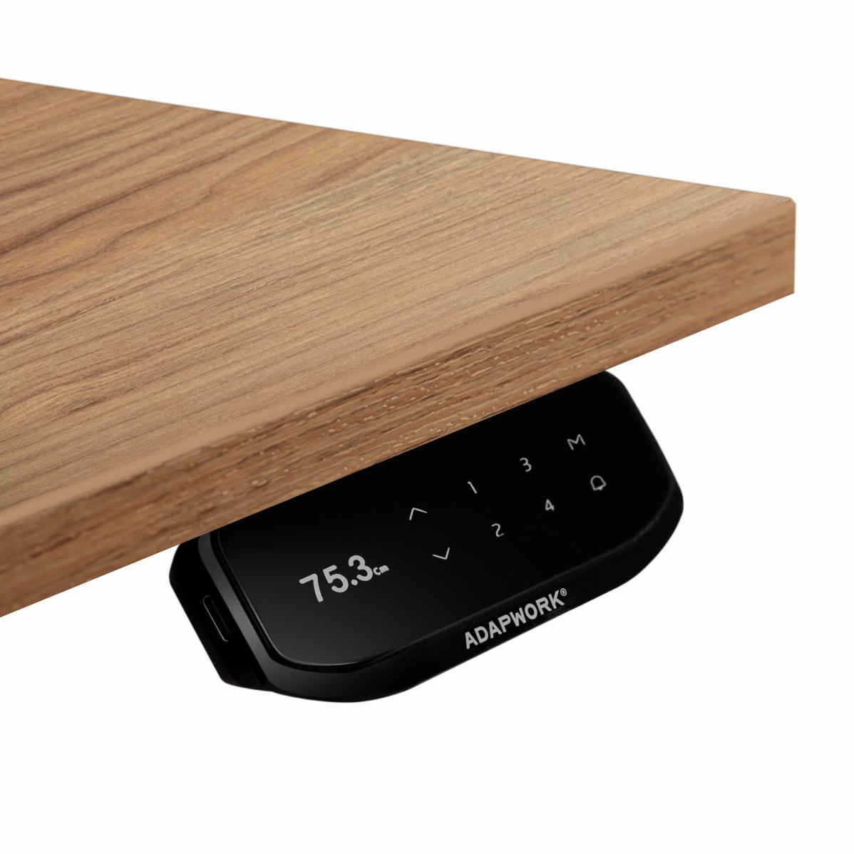 Adjustable table AdapDesk Smart 2 Motor 18mm Golden Wood, Space Black, photo 2