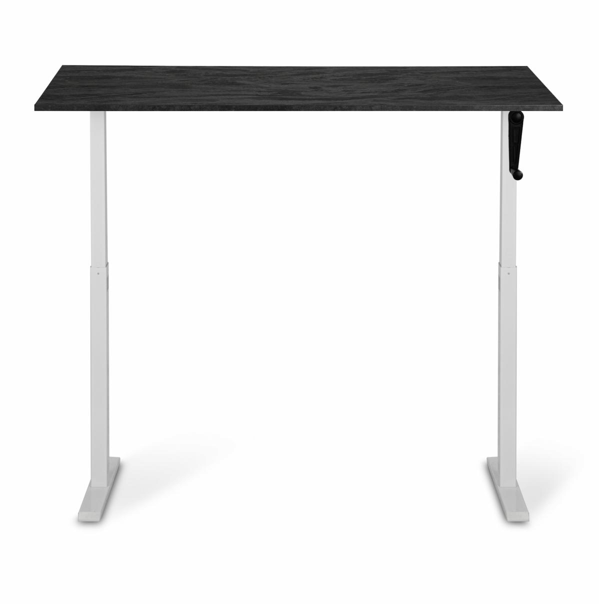 Adjustable table AdapDesk Smart Manual 18мм Carbon Black, Snow White, photo 5