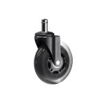 Set (5 pieces) of rubberized castors CASTORS 75 Transparent