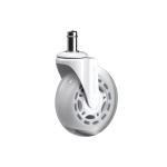 Set (5 pieces) of rubberized castors CASTORS 65 White