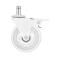 Set (5 pieces) of rubberized castors CASTORS 75 Fix White, photo 3 mini