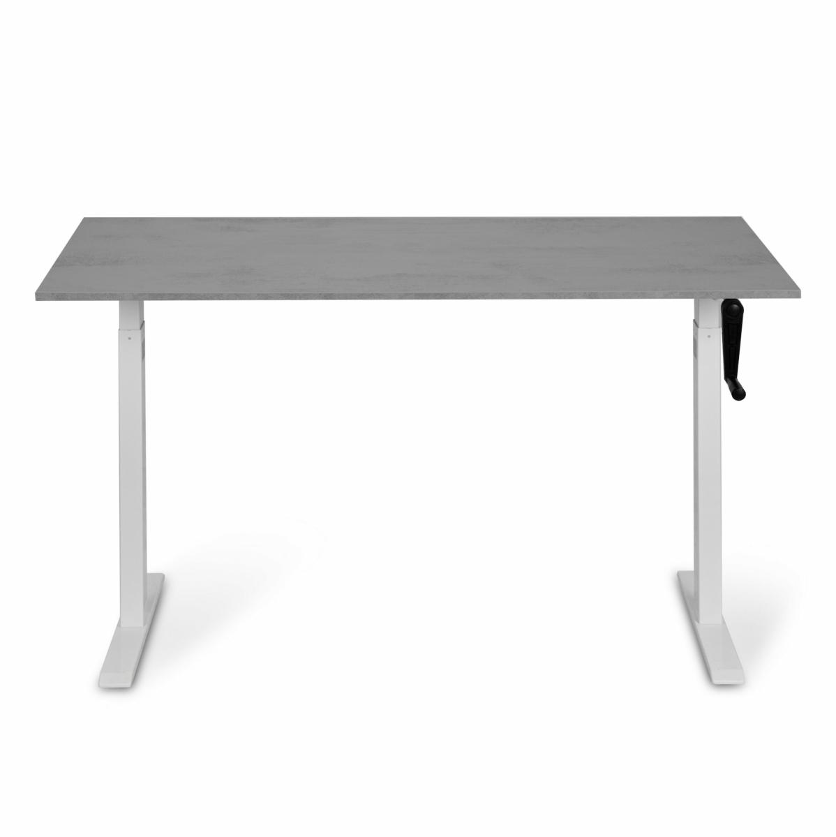 Adjustable table AdapDesk Smart Manual 18мм Smoky Gray, Snow White, photo 7