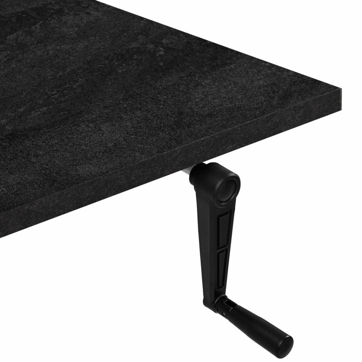 Adjustable table AdapDesk Smart Manual 18мм Carbon Black, Space Black, photo 2