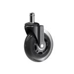Set (5 pieces) of rubberized castors CASTORS 65 Transparent