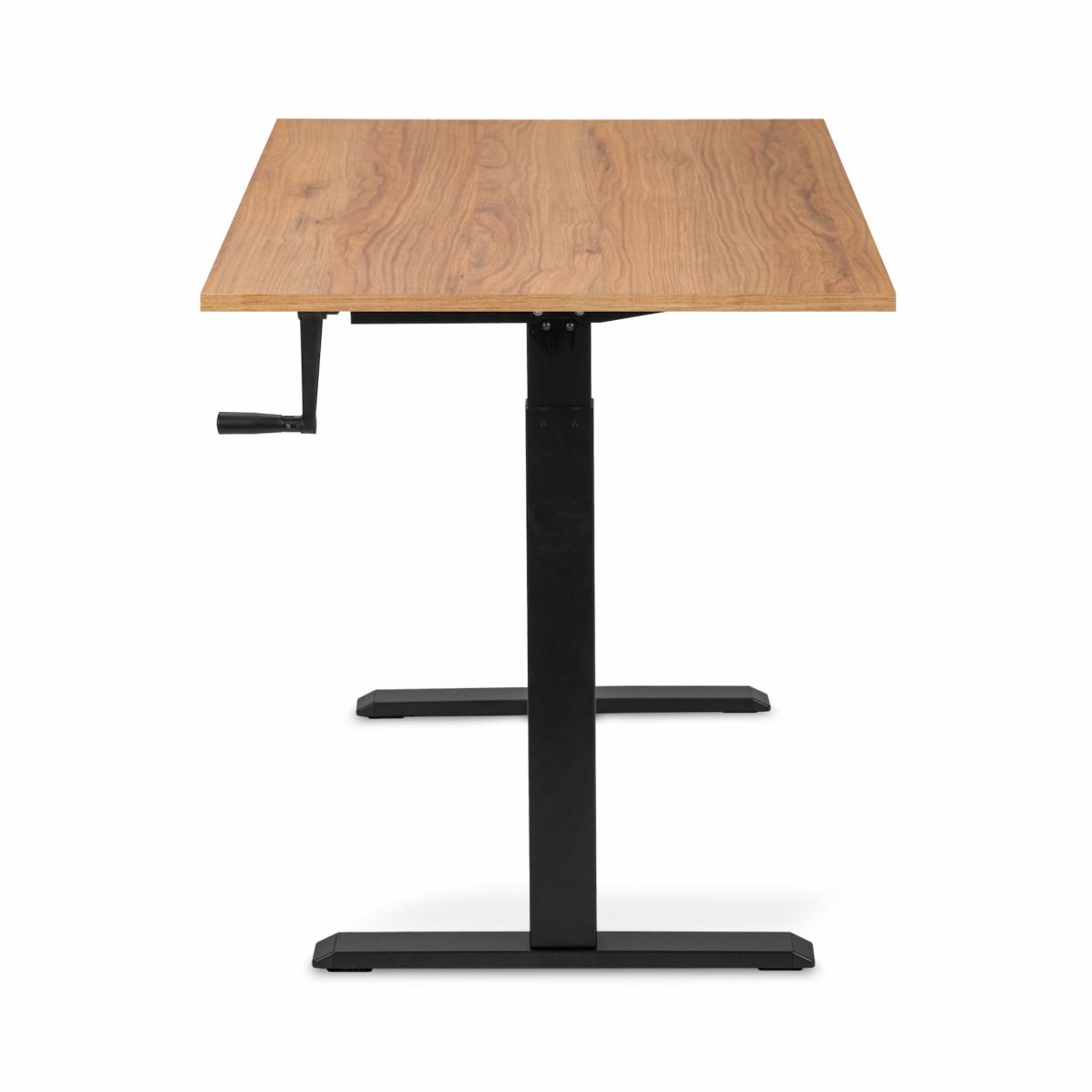 Adjustable table AdapDesk Smart Manual 18мм Golden Wood, Space Black, photo 3