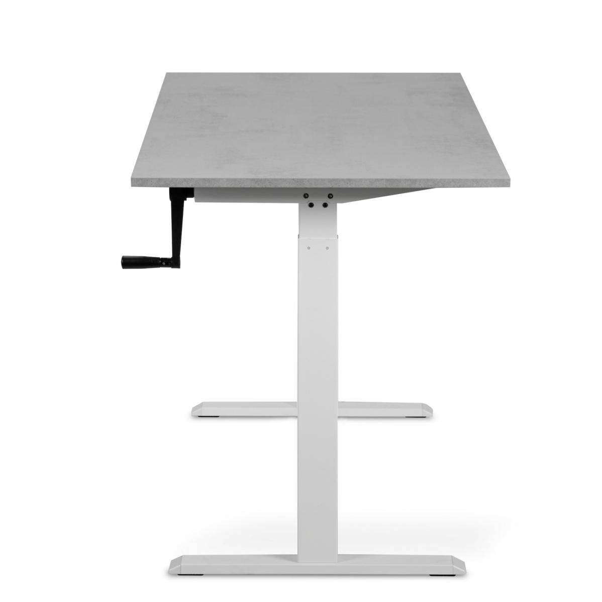 Adjustable table AdapDesk Smart Manual 18мм Smoky Gray, Snow White, photo 3