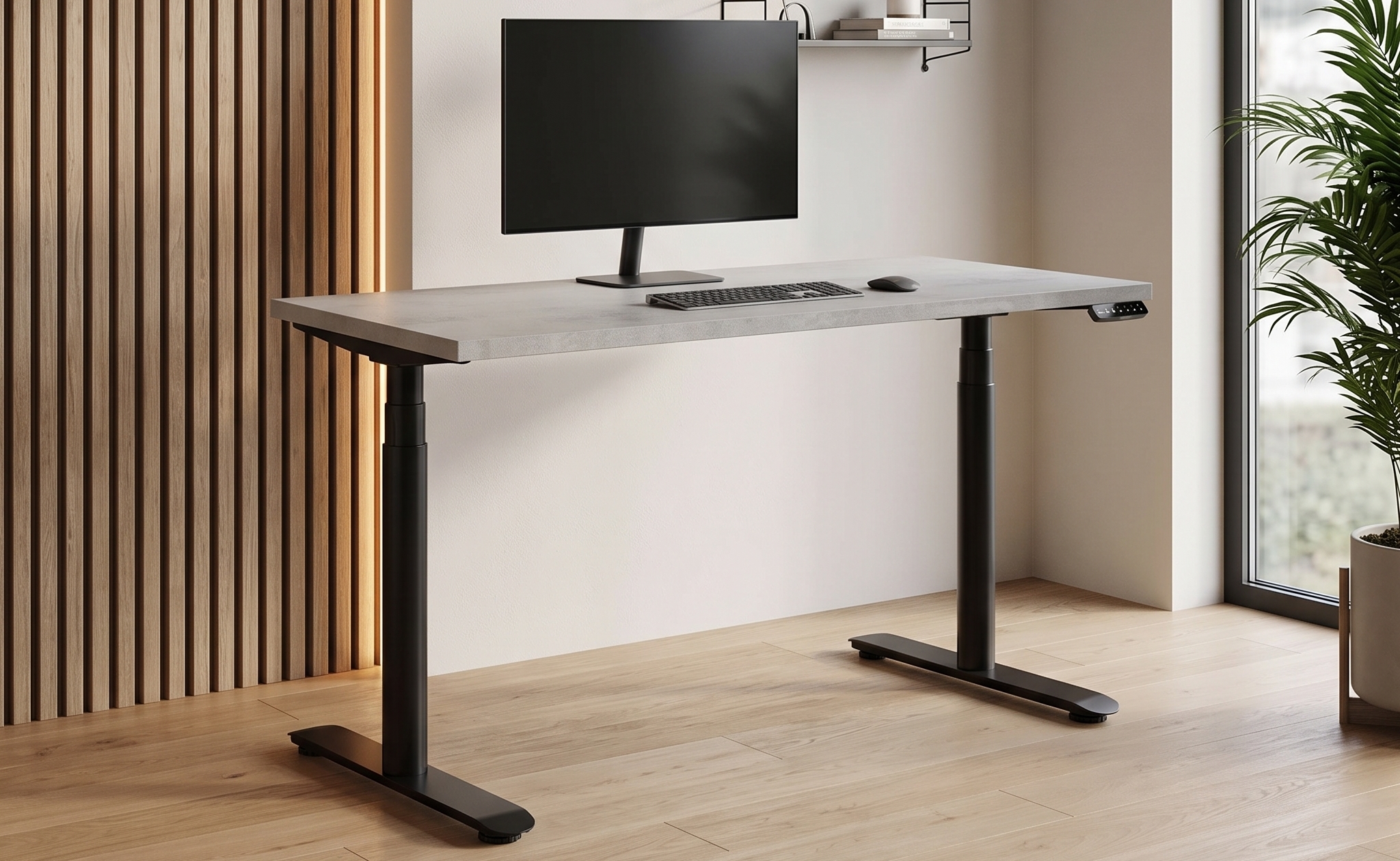 Adjustable table AdapDesk Smart 2 Motor Pro Speed 36мм Smoky Gray, Space Black