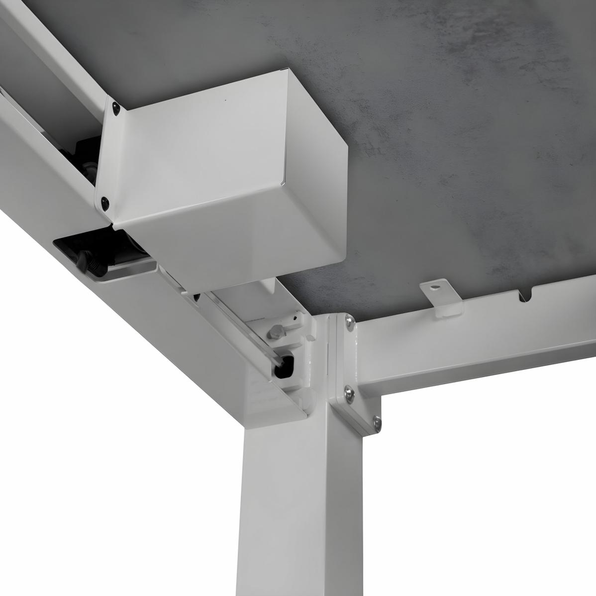 Adjustable table support AdapDesk Smart 4L 2 Motor 36mm Smoky Gray, Snow White, photo 6