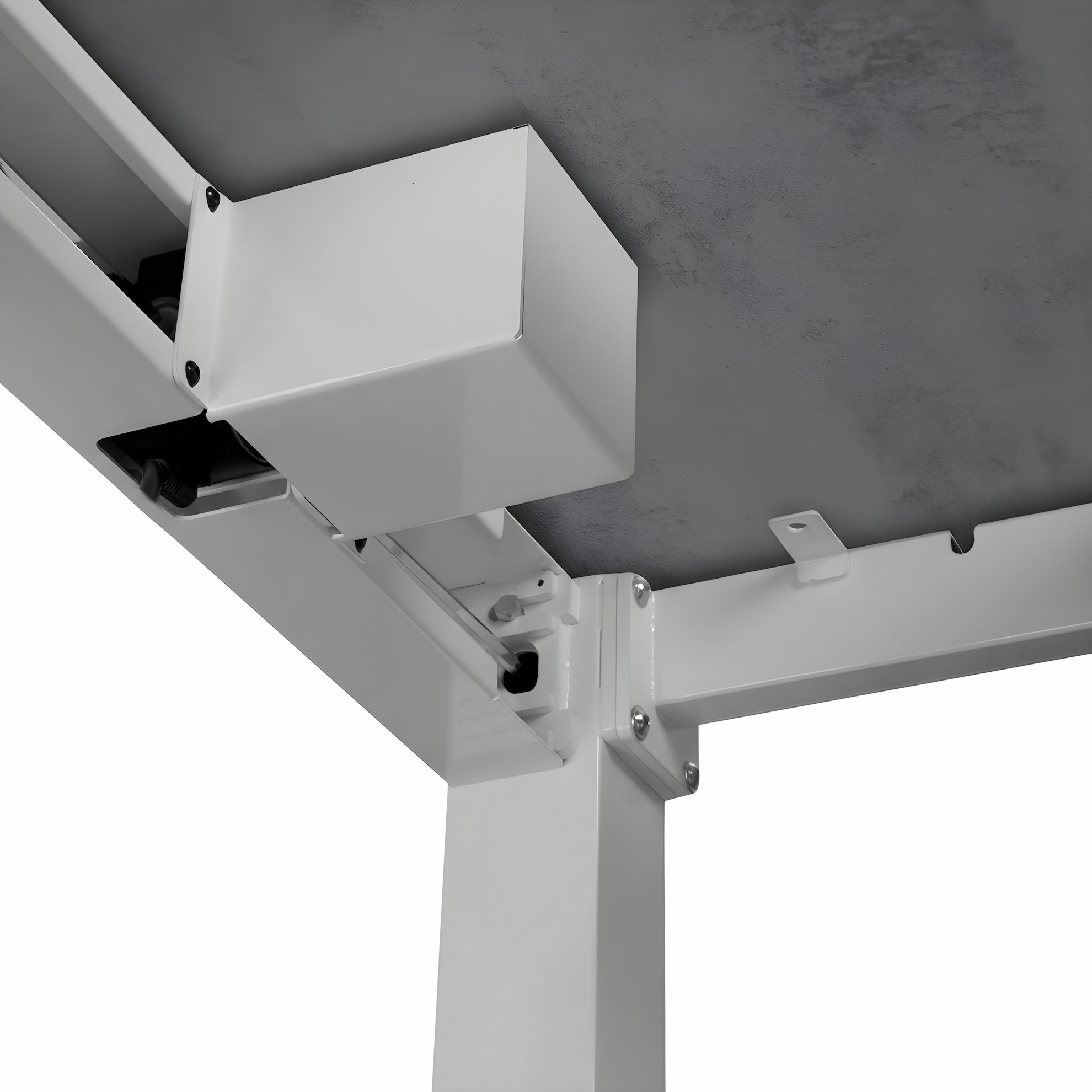 Adjustable table support AdapDesk Smart 4L 2 Motor 36mm Smoky Gray, Snow White, photo 6