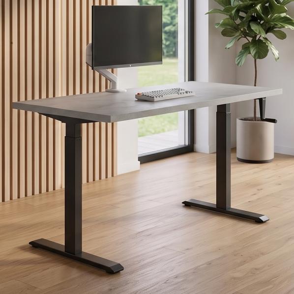 Ergonomic Adjustable table AdapDesk Smart Manual 18мм Smoky Gray, Space Black