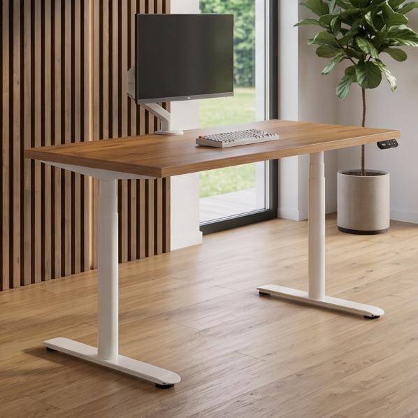 Ergonomic Adjustable table AdapDesk Smart 2 Motor Pro Max 36мм Golden Wood, Snow White