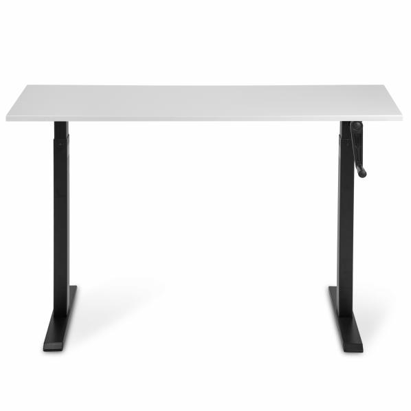 Ergonomic Adjustable table AdapDesk Smart Manual 18мм Crystal White, Space Black