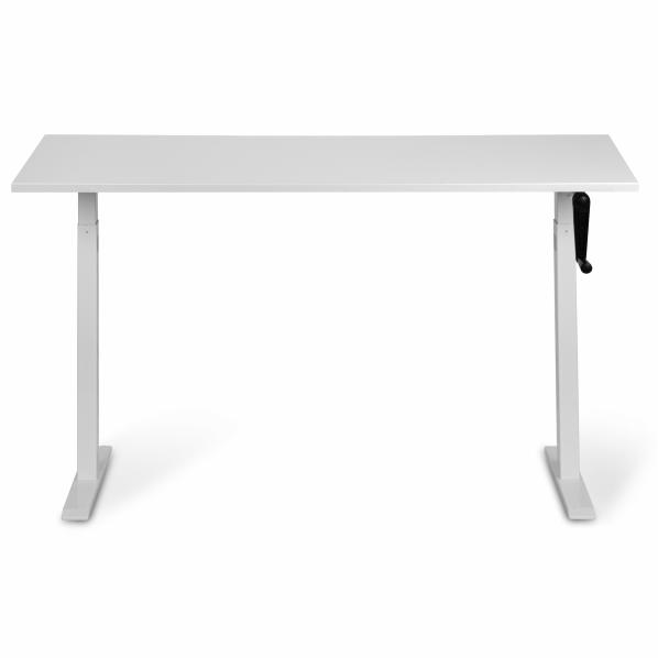 Ergonomic Adjustable table AdapDesk Smart Manual 18мм Crystal White, Snow White