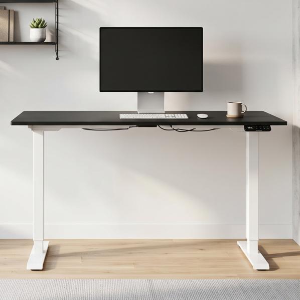 Эргономичное Регулируемый стол AdapDesk Smart 2 Motor 18мм Deep Black, Snow White
