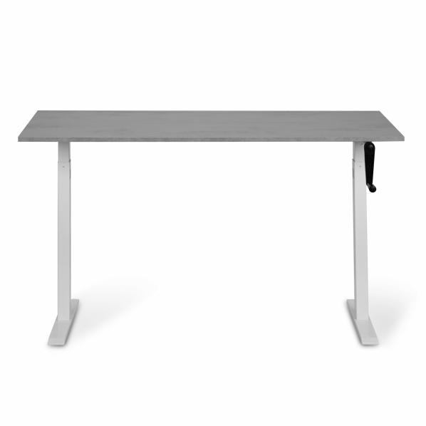 Ergonomic Adjustable table AdapDesk Smart Manual 18мм Smoky Gray, Snow White