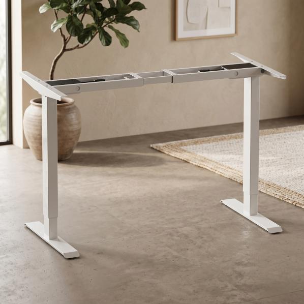 Ergonomic Adjustable table support AdapDesk Smart 2 Motor Snow White