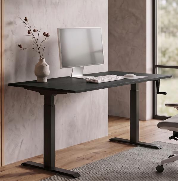 Ergonomic Adjustable table AdapDesk Smart Manual 18мм Carbon Black, Space Black