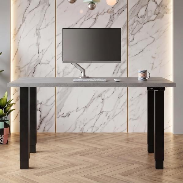 Ergonomic Adjustable table support AdapDesk Smart 4L 2 Motor 36mm Smoky Gray, Space Black