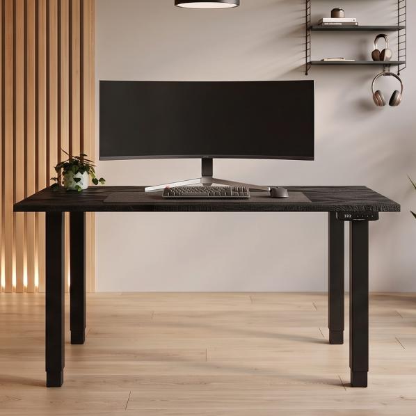 Ergonomic Adjustable table support AdapDesk Smart 4L 2 Motor 36mm Carbon Black, Space Black