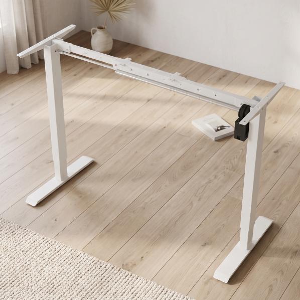 Ergonomic Adjustable table support AdapDesk Smart 1 Motor Snow White