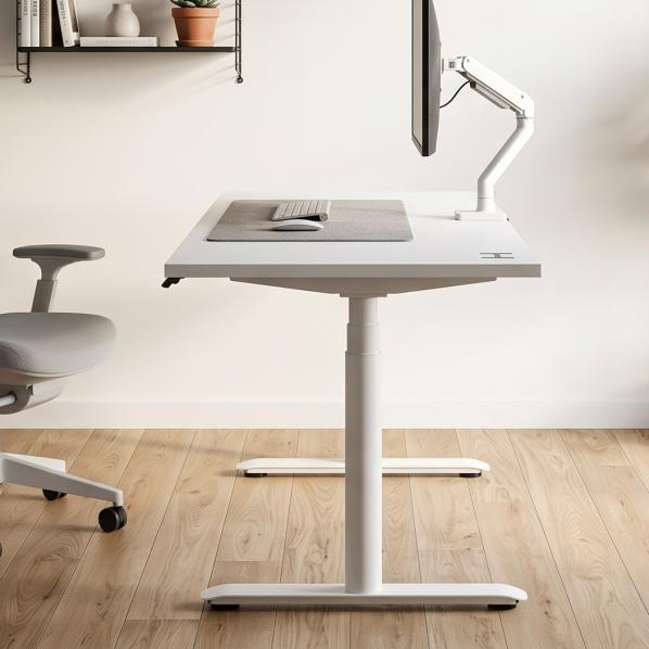 Ergonomic Adjustable table AdapDesk Smart 2 Motor Pro Max 36мм Crystal White, Snow White