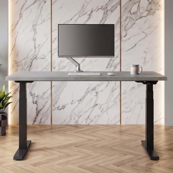 Ergonomic Adjustable table AdapDesk Smart 2 Motor Pro 36 Smoky Gray, Space Black